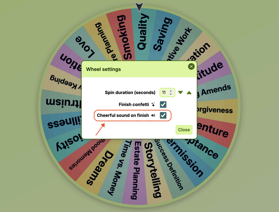 Improvement: Play a cheerful sound on finish hero image
